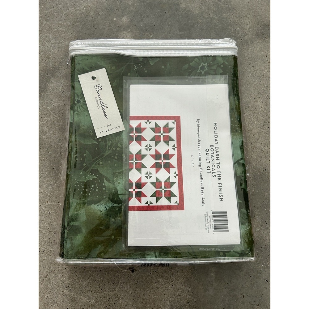 Craftsy Dash To The Finish Holiday Quilt Kit Boundless Botanicals 63" X 81"